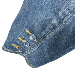 Route‎ 66 Cotton Blend Medium Wash Button Up Collared Jean Jacket Stretch Size L thumbnail 4