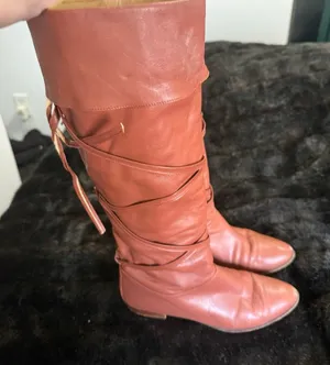 Vintage Beene Bag Slouchy Tall Pirate Equestrian boots 8.5 thumbnail 1