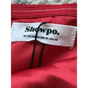 Showpo Veronika Off Shoulder Gown NWT Red 10 US Sweetheart Maxi Dress thumbnail 7