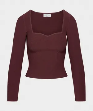 Aritzia Sculpt Knit Babaton Long Sleeve Top thumbnail 1