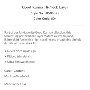 NWOT! FP‎ FREE PEOPLE MOVEMENT Good Karma Hi-Neck Layer Long Sleeve Top thumbnail 3