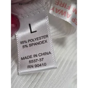 Nicole Miller Cream Taupe Ribbed Super Soft Pajamas Lounge Set Shirt Pants Large thumbnail 4