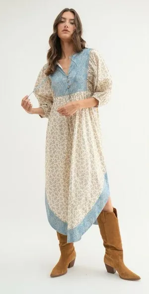 Talulah Savannah Ditsy‎ Floral 2 Tone Maxi Dress thumbnail 1