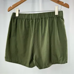 Madewell‎ Pull On Cloth Shorts in Green Size Small thumbnail 6