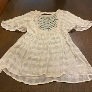 Free People | New Romantics | Rainbow Sheer Flower Bud Embroidered Tunic thumbnail 5