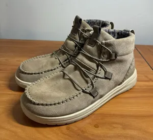 Hey Dude Women's Eloise Suede Chestnut Brown Moccasin Boots 11 US thumbnail 1