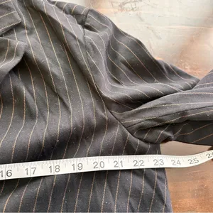 We The Free Black and Brown Pinstripe Blazer Size M thumbnail 13