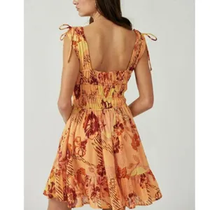 Free People Vernon Mini Dress Sleeveless Tie Shoulder Floral...Size X-Small thumbnail 3