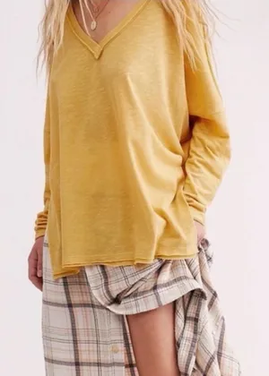 NWT Free People We The Free On My Mind Oversized Long Sleeve Tee Shirt thumbnail 1