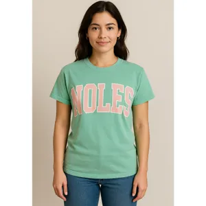 Comfort Colors NOLES Mint Green Pink Graphic Women’s Small FSU Seminoles Shirt thumbnail 2