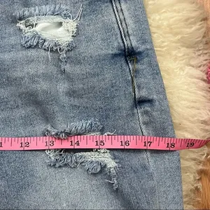 Blue B Buckle Light Wash Distressed High Waist Skinny Jeans L thumbnail 6