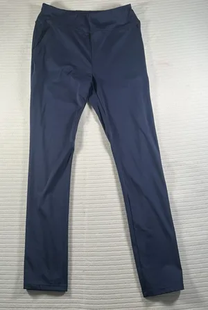 Women’s XL Navy Blue Athletic Leggings Stretch Pull On Activewear Pants thumbnail 1