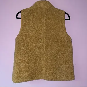 J Crew Size S Teddy Sherpa Vest Brown thumbnail 5