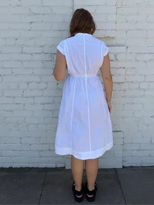 Free Assembly white linen dress with pockets sz S #linendress #bohemian #beach #oldmoney thumbnail 4