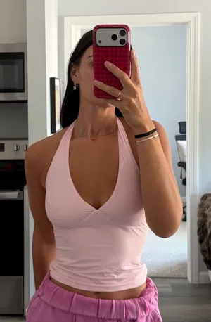 Baby Pink Halter Top thumbnail 1