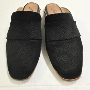 Free People At Ease Slide Shoes Womens Size 6 36 Black Suede Square Toe Mules thumbnail 6