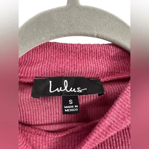 Lulus Burgundy Long Sleeve Ribbed Knit Mock Neck Sweater Dress Size Small‎ thumbnail 5
