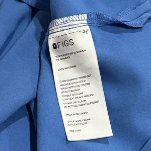 Figs Casma Three Pocket Scrub Top in Color Ceil Blue Monogram M Medical XL thumbnail 10