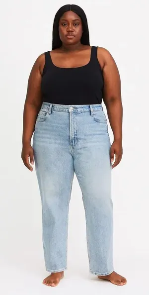 Abercrombie & Fitch Ankle Straight Ultra HR Medium Wash Jeans 18/34 #762 thumbnail 1