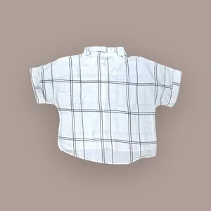 Shein Short Sleeve Small White Plaid Button-up thumbnail 2
