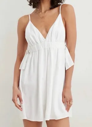 Aerie Linen Blend Side Tie Mini Dress thumbnail 1