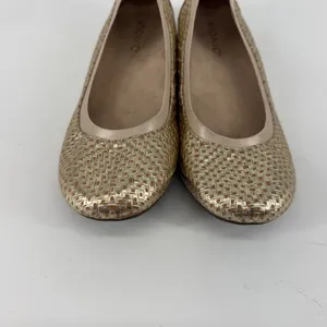 Vionic Anita Gold Woven Ballet Flats Womens 7.5 Orthotic Comfort Shoes thumbnail 4