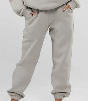 Comfrt Women's Grey and Cream Joggers-tracksuits thumbnail 1
