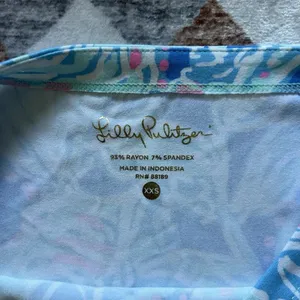 Lilly Pulitzer UPF 50 +‎ Cotton Sophie Dress Into the Deep Size XXS Pink Blue thumbnail 7