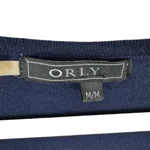 Orly Striped Nautical Sweater‎ Womens Medium Blue thumbnail 5