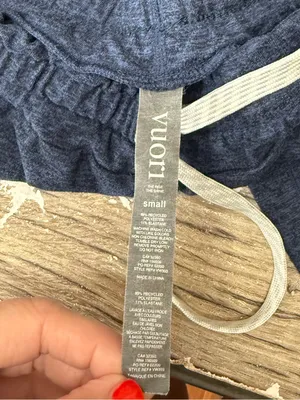 Vuori navy blue performance joggers size small thumbnail 3