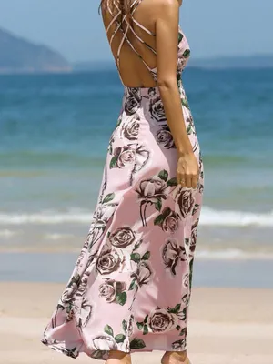 Zaya Collection Floral Crossback Cami Maxi Dress thumbnail 5