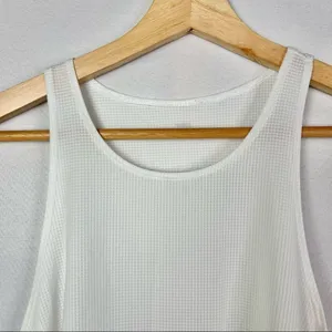 Fabletics White High Round Neck Muscle Tank Top‎ S thumbnail 3