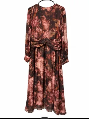 Soft Surroundings Rina Silk Floral Maxi Dress Women’s Size 14 thumbnail 4
