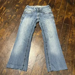 Ariat REAL 25 raw hem western cowboycore boot cut jeans thumbnail 2