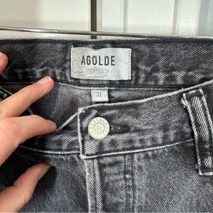 Agolde Wyman Low Rise Vintage Straight‎ Jeans in Paradox black wash size 31 thumbnail 4