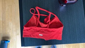 Red Tie-Front Crop Top thumbnail 3
