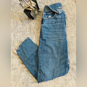 American Eagle Outfitters Blue Ripped Boyfriend Jeans thumbnail 4