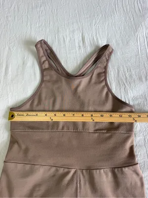 Free People Movement Size M/L Every Single Time Runsie Moonrock Tan Bodysuit thumbnail 6