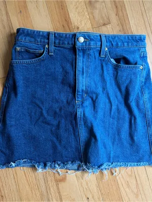 Joe’s Jeans Women’s Bella Two Tone Blue Navy Denim Mini Skirt High Rise Size 30 thumbnail 2