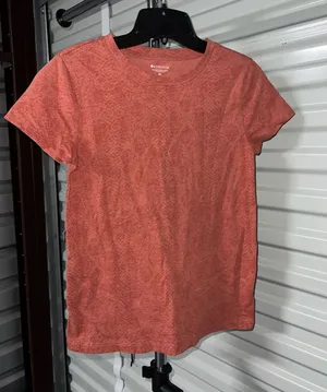 Athleta Coral Short-Sleeve Crewneck‎ Tee with Subtle Texture thumbnail 1