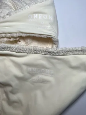 ONEONE two piece swimwear Cream Textured Underwire Bikini Set size medium thumbnail 6