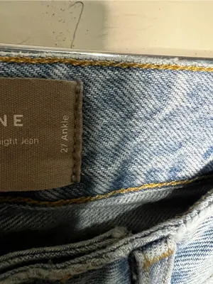 Everlane The Curvy 90’s Cheeky Straight‎ Ankle High Rise Button Fly Denim Jeans thumbnail 8