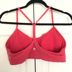 Coral lululemon Flow Y Nulu Bra Size 12 thumbnail 3