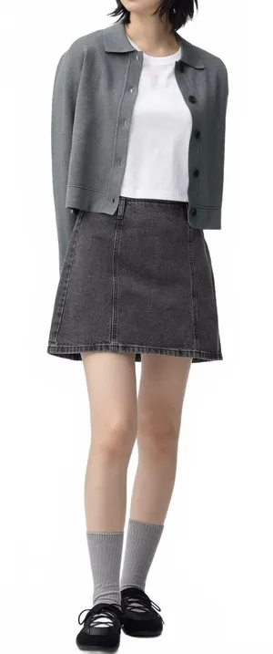 Uniqlo GU Denim Skort Dark Gray XS thumbnail 1