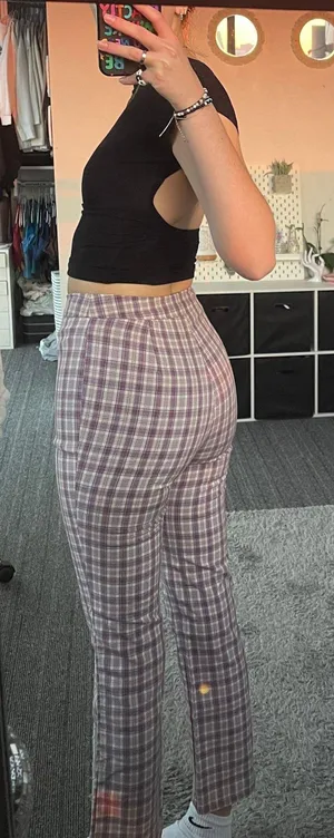 SheIn Pink Plaid Pants thumbnail 7