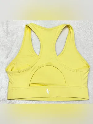 All Access by Bandier Yellow Racerback Sports Bra Size Small thumbnail 3