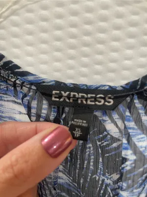 Express Tropical Print Sheer Kimono Women’s XS Black Lace Open Front thumbnail 3