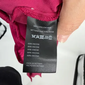 Anthropologie‎ Magenta Pink Satin Wide Leg Pants Medium NWT Silky thumbnail 4