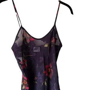 Secret Treasures‎ Y2k Size Medium Purple Lace Coquette Floral Babydoll Gown thumbnail 2