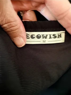 Ecowish Black Lace-Trim Tiered Midi Dress thumbnail 4
